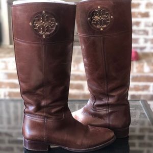 Tory Burch Brown Kiernan Riding Boots